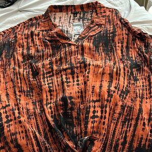 Tie dye challis tie bottom plus size top torrid